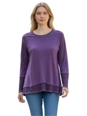 Flying Colors Purple Long Sleeve Women's Top